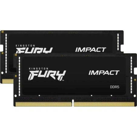 Kingston FURY Impact DDR5 SDRAM 32GB kit CL40 On-die ECC SO DIMM 262-PIN